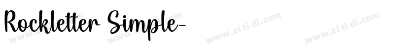 Rockletter Simple字体转换